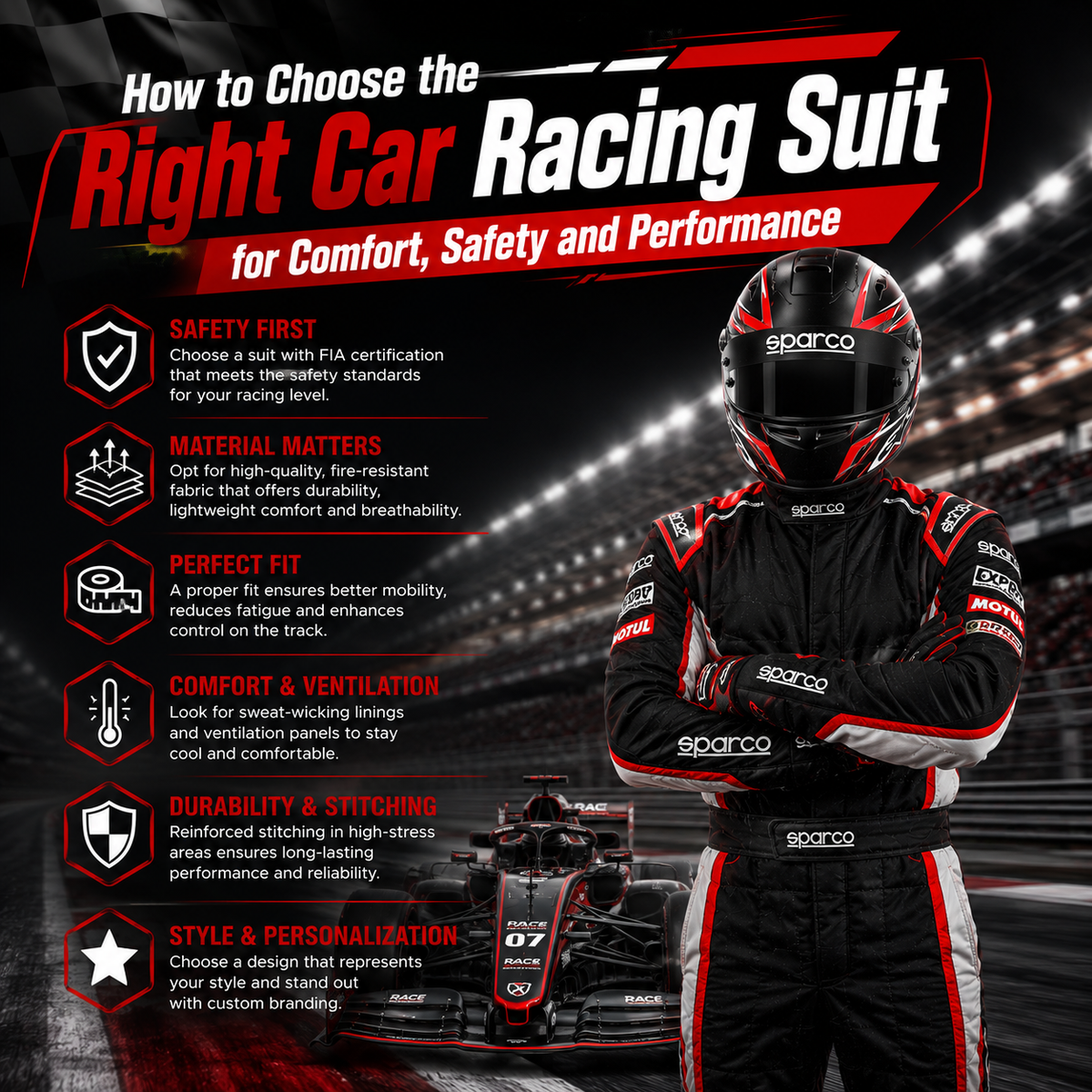 How to Choose the Right Car Racing Suit for Comfort, Safety and Performance
