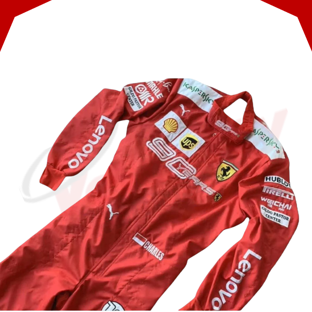 Charles Leclerc 2019 Scuderia Ferrari 90 Years F1 Embroidery Race Suit