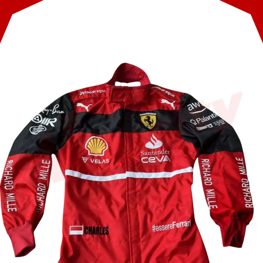 Charles Leclerc 2022 Scuderia Ferrari F1 Embroidered Replica Race Suit