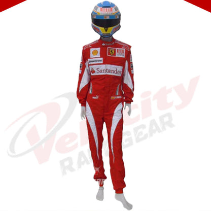 2010 Fernando Alonso Ferrari F1 Embroidered Racing Suit - Velocity Racegear-2010 Fernando Alonso Ferrari F1 Embroidered Racing Suit - Velocity Racegear-F1 Racing Suit