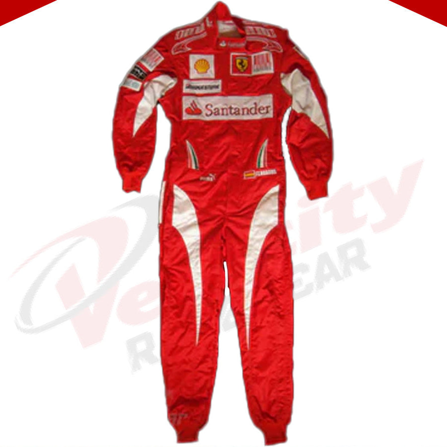 2010 Fernando Alonso Ferrari F1 Embroidered Racing Suit - Velocity Racegear-2010 Fernando Alonso Ferrari F1 Embroidered Racing Suit - Velocity Racegear-F1 Racing Suit