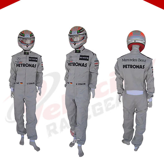 2012 Michael Schumacher Mercedes Benz F1 Embroidered Race Suit - Velocity Racegear-2012 Michael Schumacher Mercedes Benz F1 Embroidered Race Suit - Velocity Racegear-F1 Racing Suit