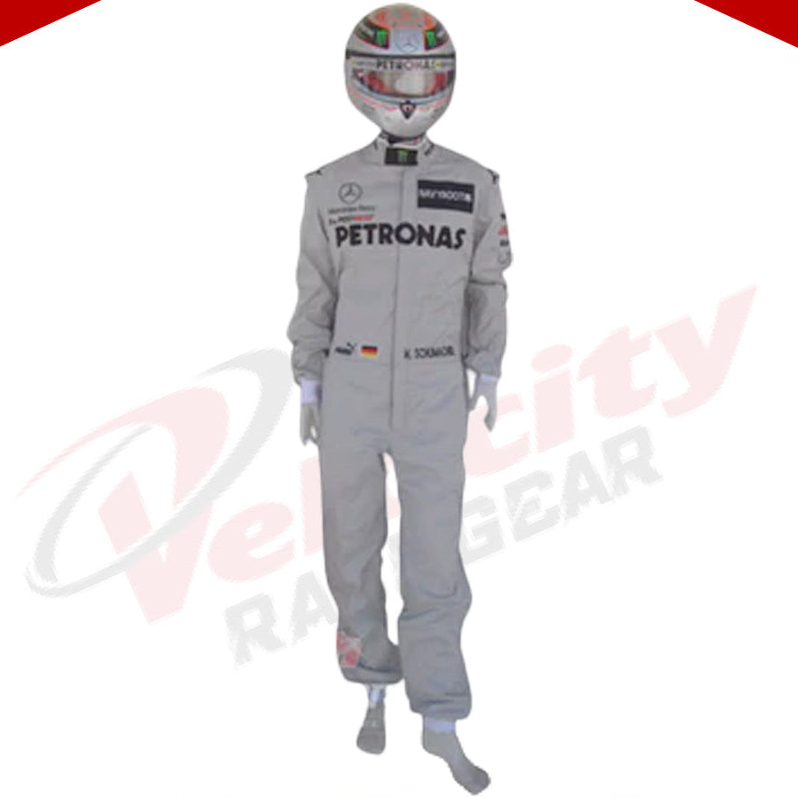2012 Michael Schumacher Mercedes Benz F1 Embroidered Race Suit - Velocity Racegear-2012 Michael Schumacher Mercedes Benz F1 Embroidered Race Suit - Velocity Racegear-F1 Racing Suit