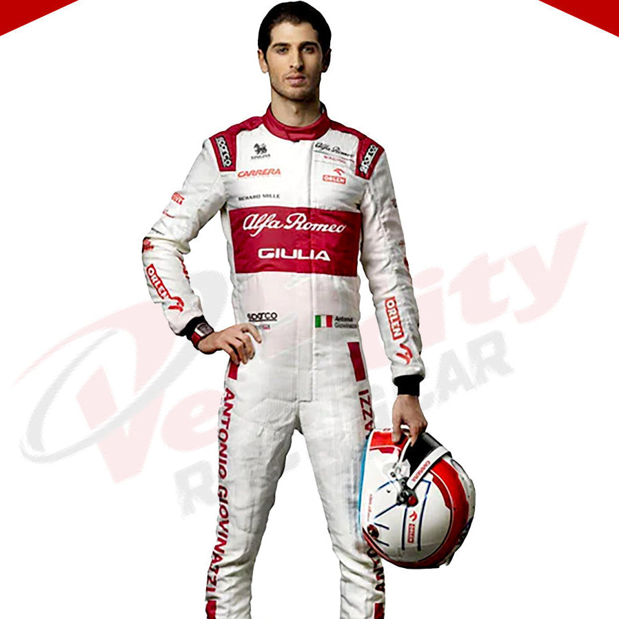 2020 Antonio Giovinazzi Alfa Romeo F1 Race Suit - Velocity Racegear-2020 Antonio Giovinazzi Alfa Romeo F1 Race Suit - Velocity Racegear-F1 Racing Suit