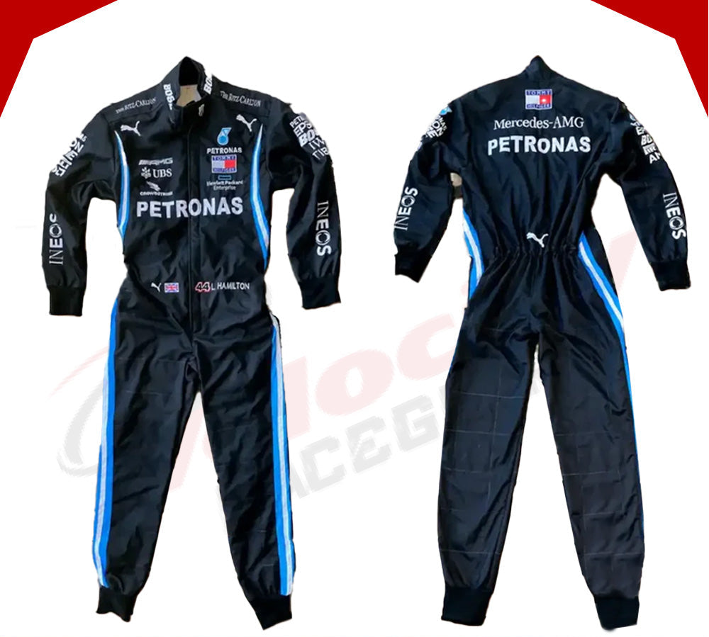 2020 Lewis Hamilton Mercedes AMG F1 Embroidery Race Suit - Velocity Racegear-2020 Lewis Hamilton Mercedes AMG F1 Embroidery Race Suit - Velocity Racegear-F1 Racing Suit