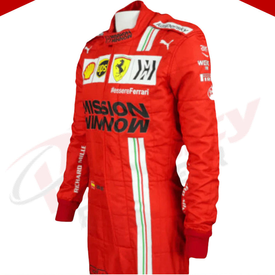 2021 Carlos Sainz Race Scuderia Ferrari F1 Suit - Velocity Racegear-2021 Carlos Sainz Race Scuderia Ferrari F1 Suit KIDS - Velocity Racegear-F1 Racing Suit