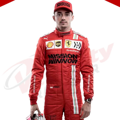 2021 Charles Leclerc Ferrari F1 Race Suit - Velocity Racegear-2021 Charles Leclerc Ferrari F1 Race Suit - Velocity Racegear-F1 Racing Suit
