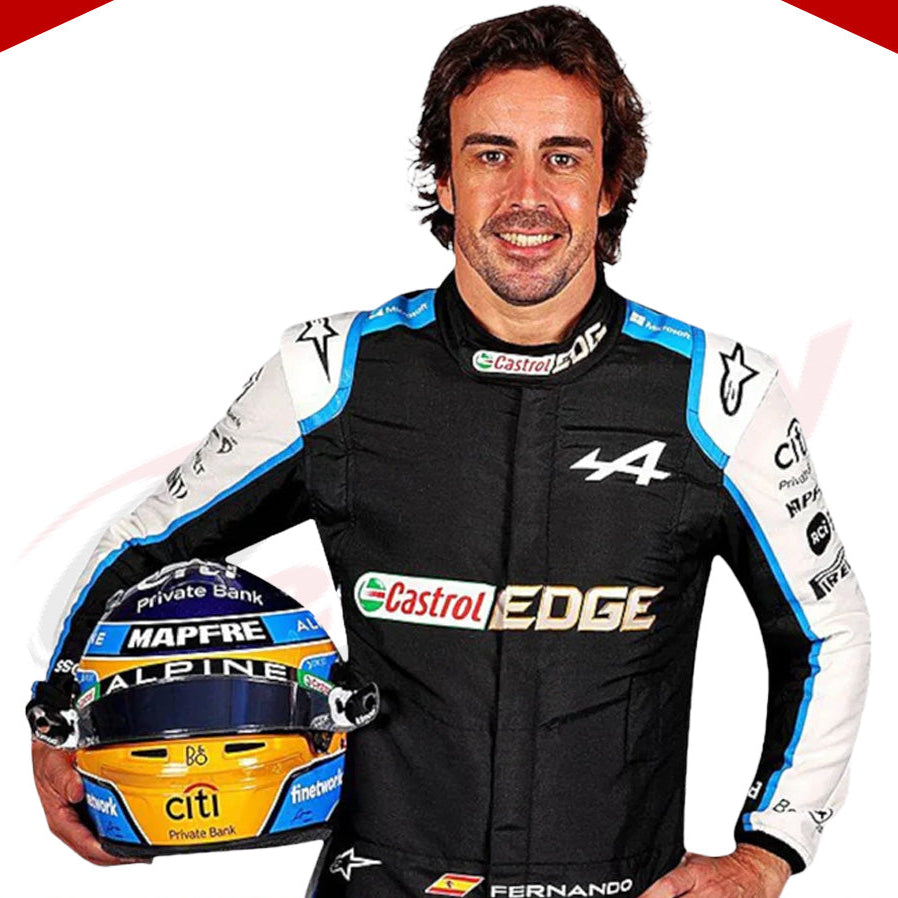 2021 FERNANDO ALONSO ALPHINE F1 RACE SUIT - Velocity Racegear-2021 FERNANDO ALONSO ALPHINE F1 RACE SUIT - Velocity Racegear-F1 Racing Suit
