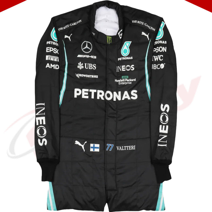 2021 Valtteri Bottas Mercedes-AMG Petronas F1 Team Replica Race Suit - Velocity Racegear-2021 Valtteri Bottas Mercedes-AMG Petronas F1 Team Replica Race Suit - Velocity Racegear-F1 Racing Suit