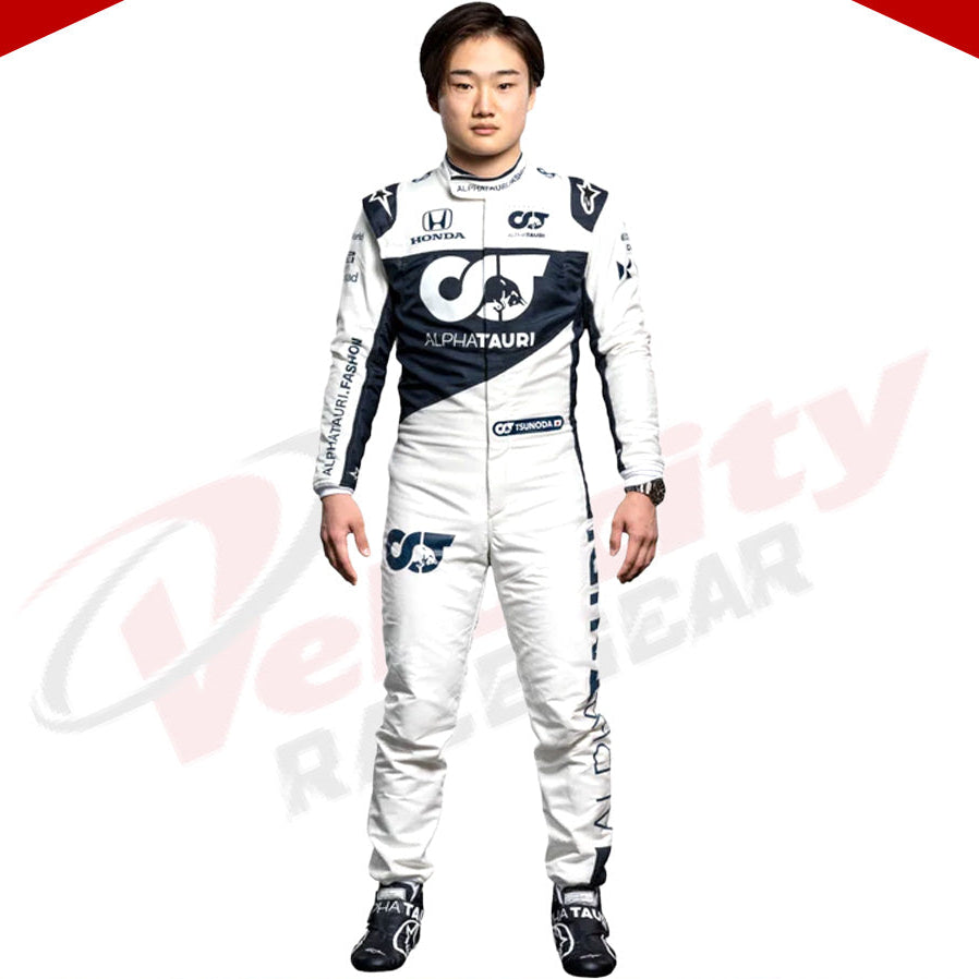 2021 Yuki Tsunoda Rookie Season AlphaTauri F1 Suit - Velocity Racegear-2021 Yuki Tsunoda Rookie Season AlphaTauri F1 Suit KIDS - Velocity Racegear-F1 Racing Suits