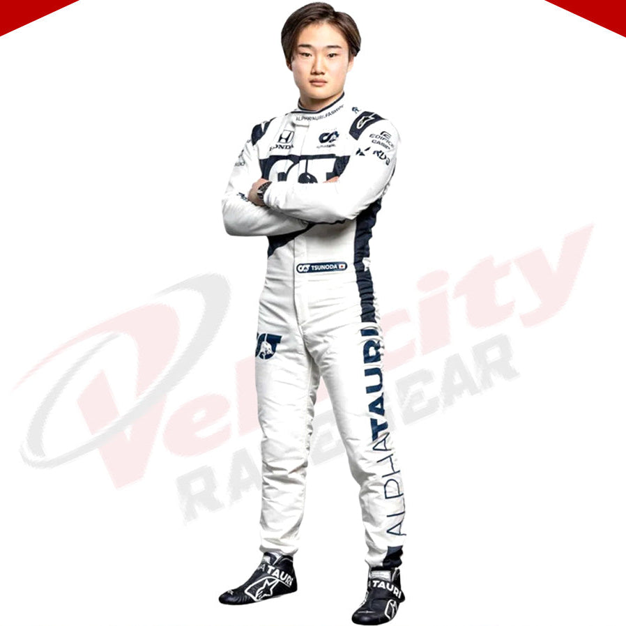 2021 Yuki Tsunoda Rookie Season AlphaTauri F1 Suit - Velocity Racegear-2021 Yuki Tsunoda Rookie Season AlphaTauri F1 Suit KIDS - Velocity Racegear-F1 Racing Suits