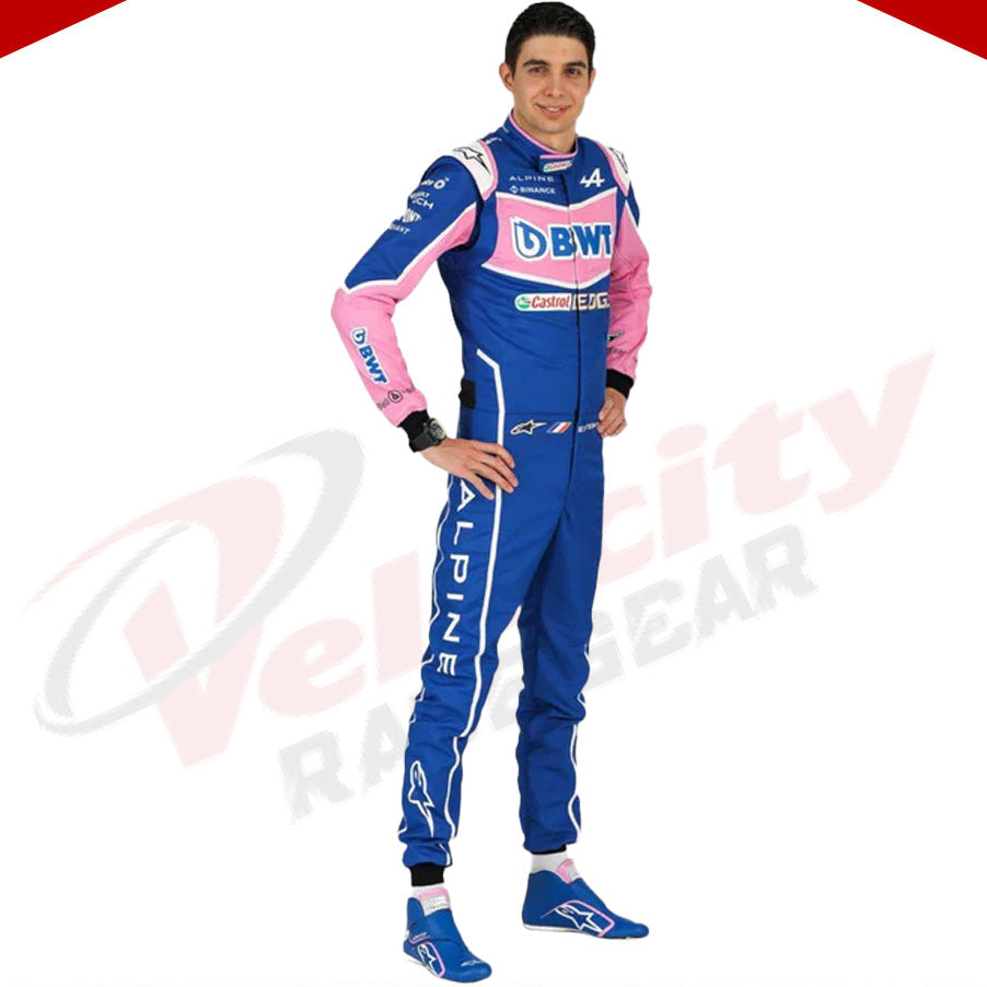 2022 ESTEBAN OCON BWT F1 RACE SUIT - Velocity Racegear-2022 ESTEBAN OCON BWT F1 RACE SUIT - Velocity Racegear-F1 Racing Suit