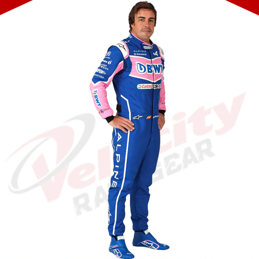 2022 FERNANDO ALONSO ALPHINE F1 RACE SUIT - Velocity Racegear-2022 FERNANDO ALONSO ALPHINE F1 RACE SUIT KIDS - Velocity Racegear-F1 Racing Suit