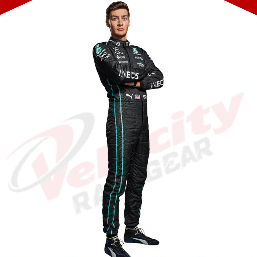 2022 George Russell Mercedes AMG F1 Race Suit - Velocity Racegear-2022 George Russell Mercedes AMG F1 Race Suit - Velocity Racegear-F1 Racing Suit