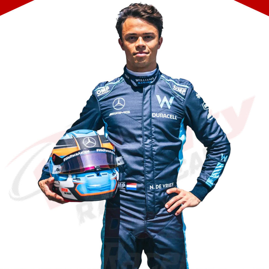 2022 Nyck de Vries Williams Racing F1 Race Suit _ Italian Grand Prix - Velocity Racegear-2022 Nyck de Vries Williams Racing F1 Race Suit _ Italian Grand Prix - Velocity Racegear-F1 Racing Suit