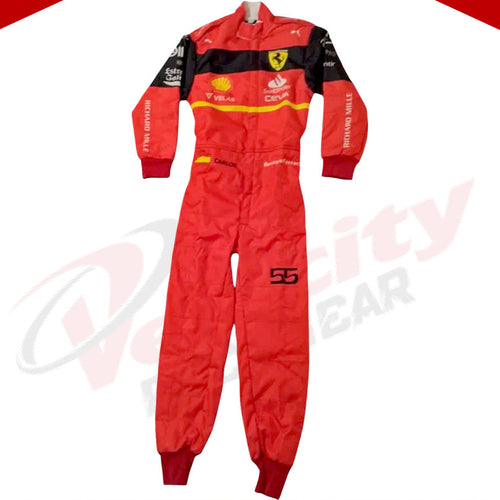 2022 Scuderia Ferrari Carlos Sainz F1 Race Suit - Velocity Racegear-2022 Scuderia Ferrari Carlos Sainz F1 Race Suit - Velocity Racegear-F1 Racing Suit