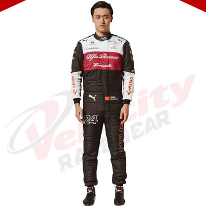 2022 Zhou Guanyu Alfa Romeo F1 Team Race Suit - Velocity Racegear-2022 Zhou Guanyu Alfa Romeo F1 Team Race Suit KIDS - Velocity Racegear-F1 Racing Suit