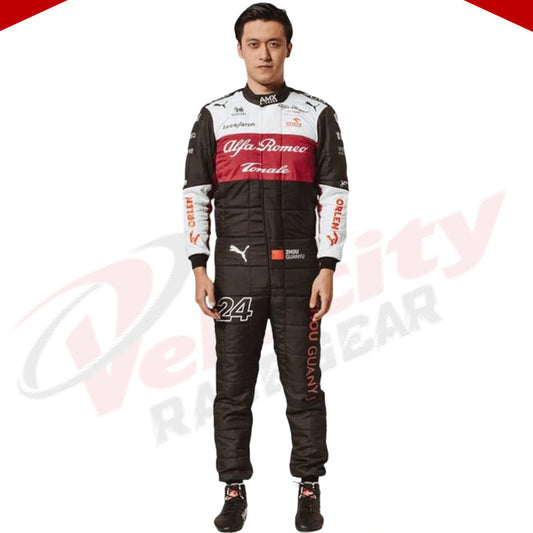2022 Zhou Guanyu Alfa Romeo F1 Team Race Suit - Velocity Racegear-2022 Zhou Guanyu Alfa Romeo F1 Team Race Suit KIDS - Velocity Racegear-F1 Racing Suit