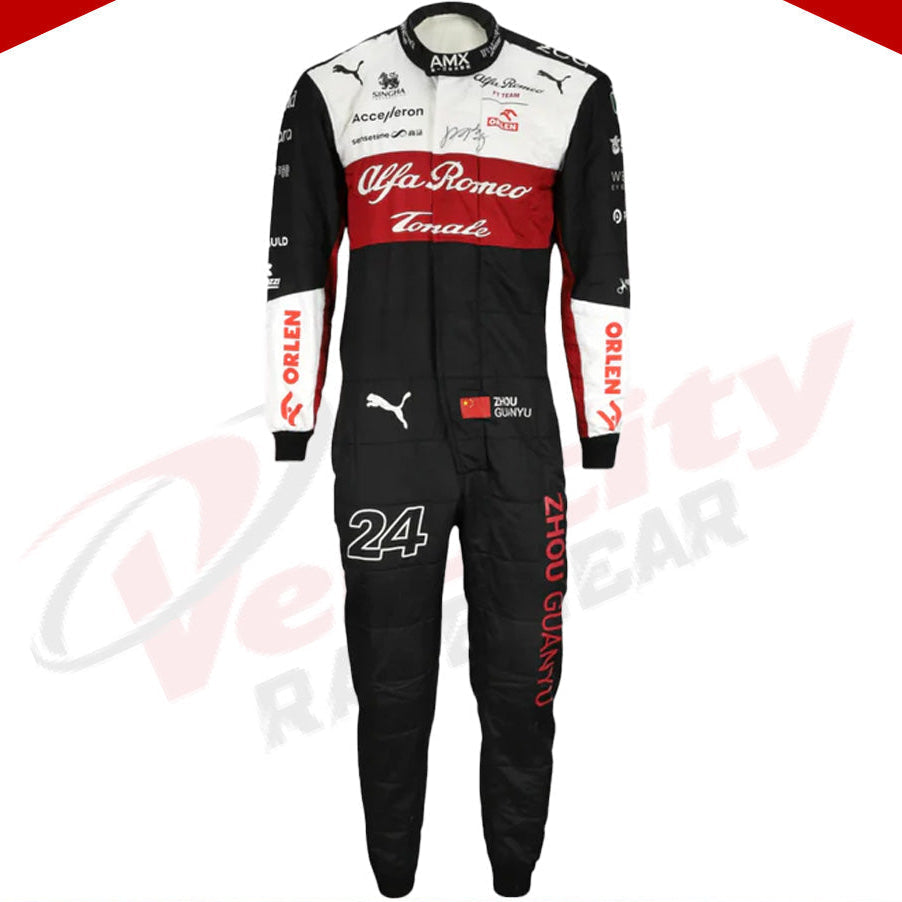 2022 Zhou Guanyu Alfa Romeo F1 Team Race Suit - Velocity Racegear-2022 Zhou Guanyu Alfa Romeo F1 Team Race Suit KIDS - Velocity Racegear-F1 Racing Suit