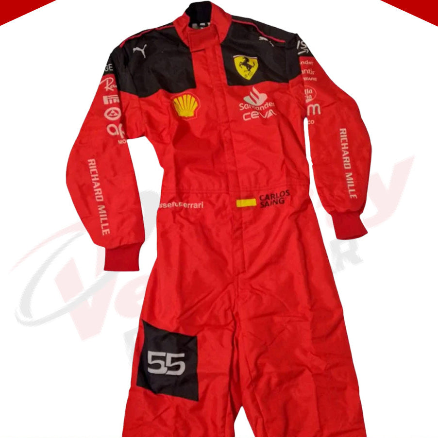 2023 Carlos Sainz Race Scuderia Ferrari F1 Race Suit - Velocity Racegear-2023 Carlos Sainz Race Scuderia Ferrari F1 Race Suit - Velocity Racegear-F1 Racing Suit