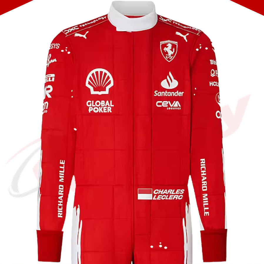 2023 Charles Leclerc Ferrari F1 Race Suit - Velocity Racegear-2023 Charles Leclerc Ferrari F1 Race Suit - Velocity Racegear-F1 Racing Suit