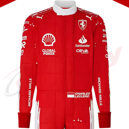 2023 Charles Leclerc Ferrari F1 Race Suit - Velocity Racegear-2023 Charles Leclerc Ferrari F1 Race Suit - Velocity Racegear-F1 Racing Suit