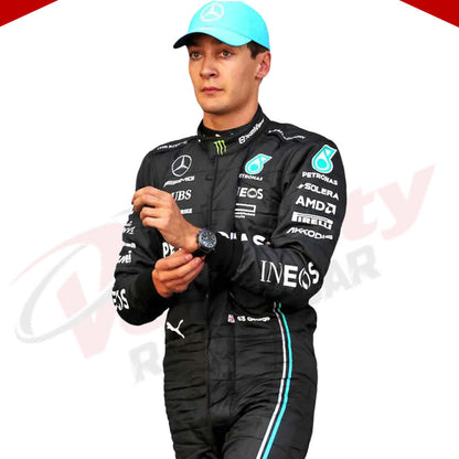 2023 George Russell Mercedes AMG F1 Race Suit - Velocity Racegear-2023 George Russell Mercedes AMG F1 Race Suit - Velocity Racegear-F1 Racing Suit