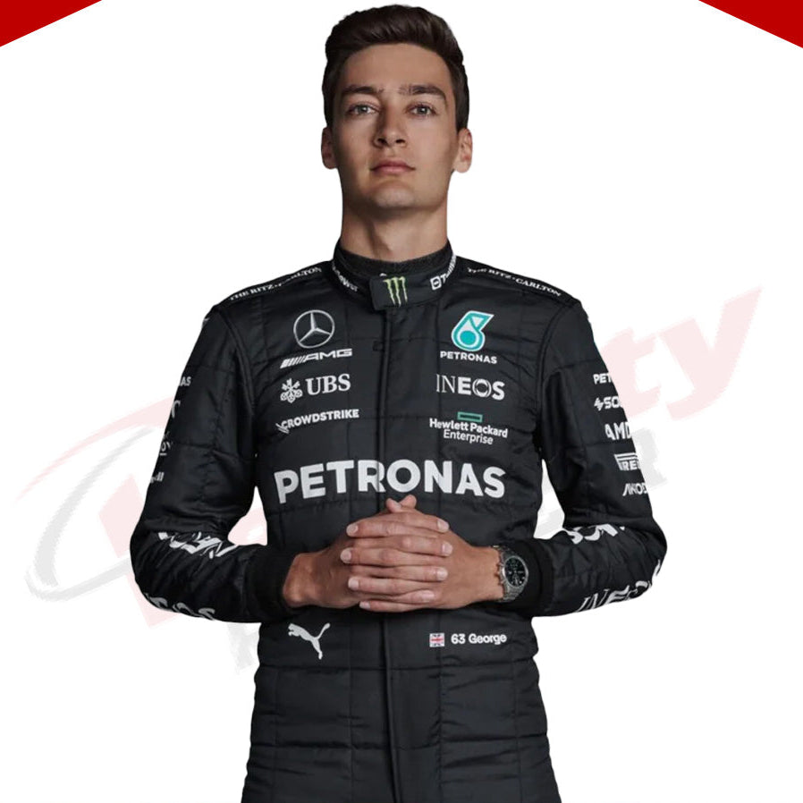 2023 George Russell Mercedes AMG F1 Race Suit - Velocity Racegear-2023 George Russell Mercedes AMG F1 Race Suit - Velocity Racegear-F1 Racing Suit