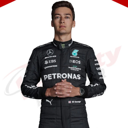 2023 George Russell Mercedes AMG F1 Race Suit - Velocity Racegear-2023 George Russell Mercedes AMG F1 Race Suit - Velocity Racegear-F1 Racing Suit