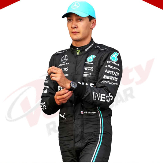 2023 George Russell Mercedes AMG F1 Race Suit - Velocity Racegear-2023 George Russell Mercedes AMG F1 Race Suit KIDS - Velocity Racegear-F1 Racing Suits