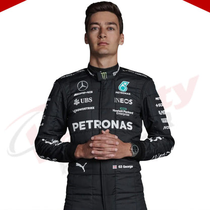2023 George Russell Mercedes AMG F1 Race Suit - Velocity Racegear-2023 George Russell Mercedes AMG F1 Race Suit KIDS - Velocity Racegear-F1 Racing Suits