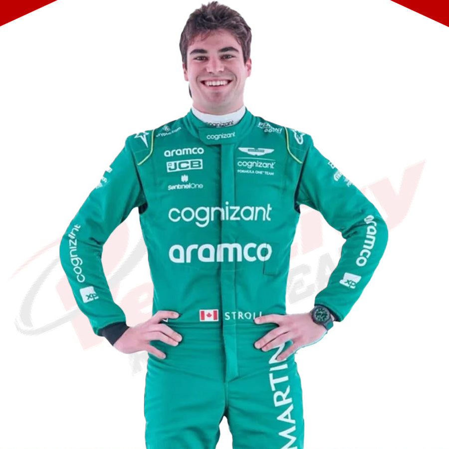 2023 LANCE STROLL ASTON MARTIN F1 RACE SUIT - Velocity Racegear-2023 LANCE STROLL ASTON MARTIN F1 RACE SUIT - Velocity Racegear-F1 Racing Suit