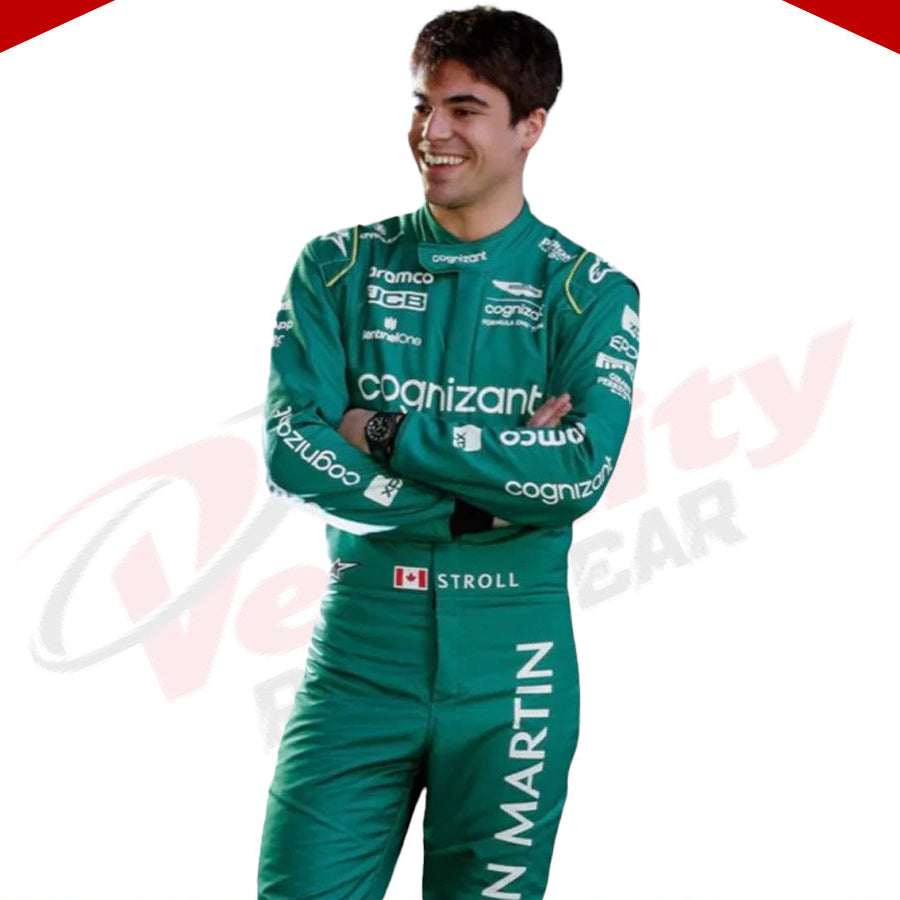 2023 LANCE STROLL ASTON MARTIN F1 RACE SUIT - Velocity Racegear-2023 LANCE STROLL ASTON MARTIN F1 RACE SUIT - Velocity Racegear-F1 Racing Suit