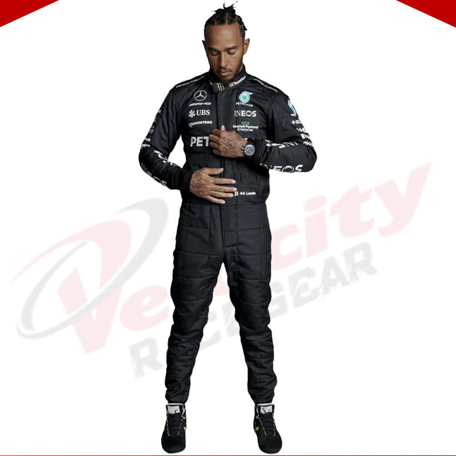 2023 Lewis Hamilton Mercedes AMG F1 Race Suit - Velocity Racegear-2023 Lewis Hamilton Mercedes AMG F1 Race Suit - Velocity Racegear-F1 Racing Suit