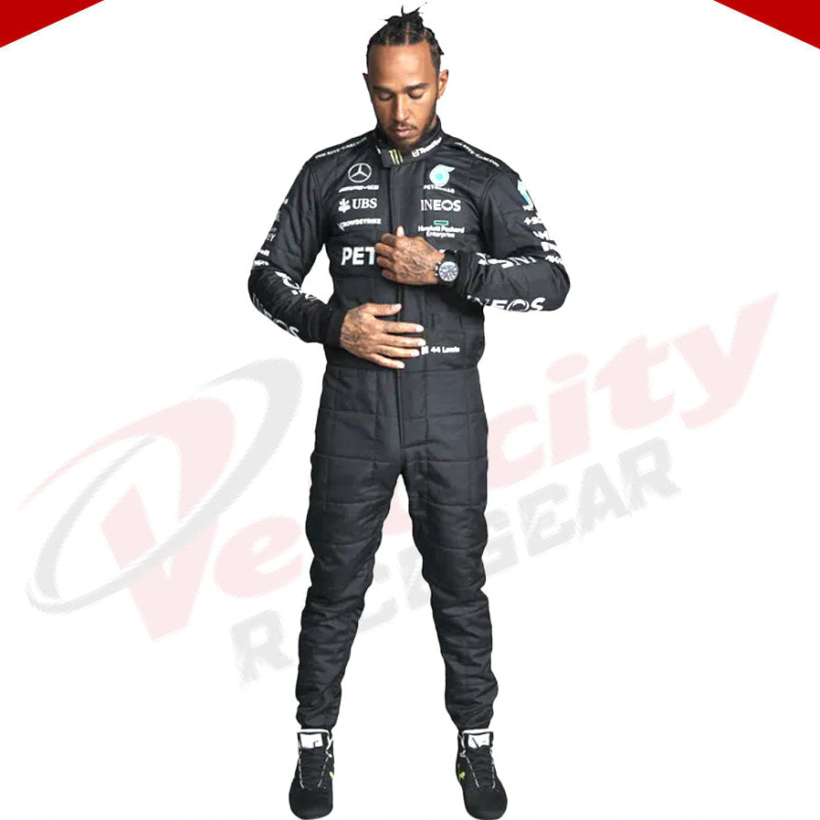 2023 Lewis Hamilton Mercedes AMG F1 Race Suit KIDS - Velocity Racegear-2023 Lewis Hamilton Mercedes AMG F1 Race Suit KIDS - Velocity Racegear-F1 Racing Suit