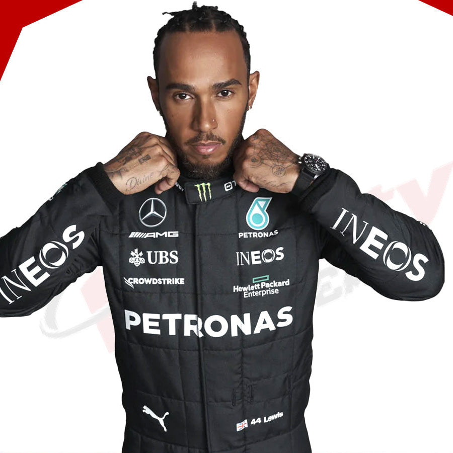 2023 Lewis Hamilton Mercedes AMG F1 Race Suit KIDS - Velocity Racegear-2023 Lewis Hamilton Mercedes AMG F1 Race Suit KIDS - Velocity Racegear-F1 Racing Suit