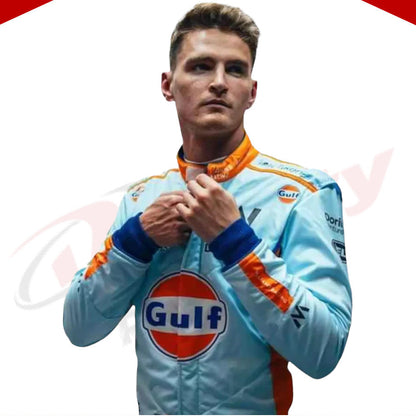 2023 Logan Sargeant Gulf F1 Race Suit Singapore GP - Velocity Racegear-2023 Logan Sargeant Gulf F1 Race Suit Singapore GP - Velocity Racegear-F1 Racing Suit