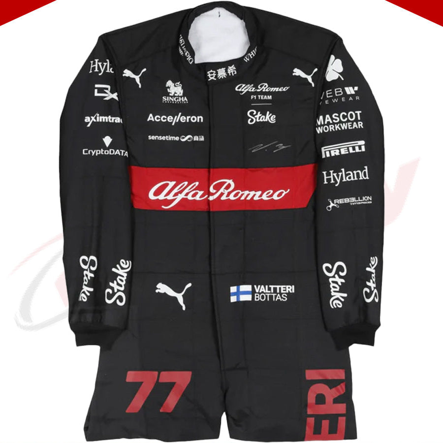 2023 Valtteri Bottas Alfa Romeo F1 Team Stake Replica Race Suit - Velocity Racegear-2023 Valtteri Bottas Alfa Romeo F1 Team Stake Replica Race Suit - Velocity Racegear-F1 Racing Suit