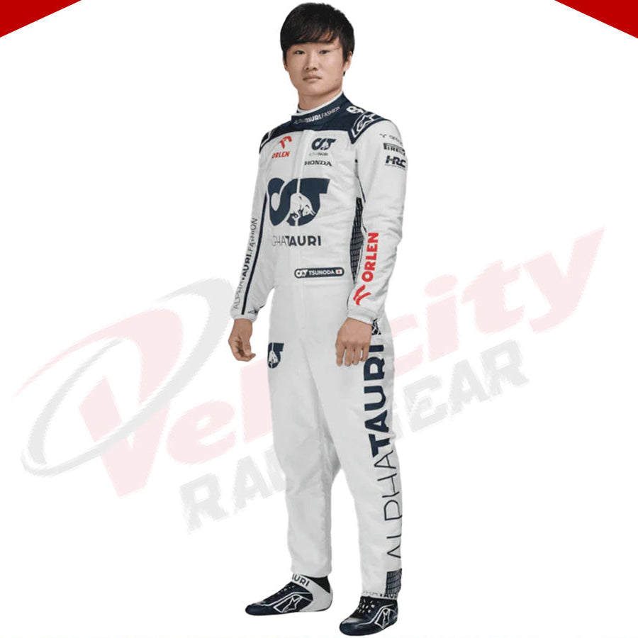 2023 Yuki Tsunoda Alpha Tauri F1 Race Suit - Velocity Racegear-2023 Yuki Tsunoda Alpha Tauri F1 Race Suit KIDS - Velocity Racegear-F1 Racing Suit