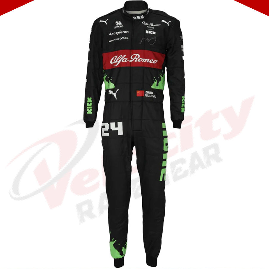 Zhou Guanyu 2023 Alfa Romeo F1 Team Race Suit Belgian GP