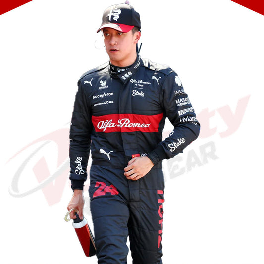 2023 Zhou Guanyu Alfa Romeo F1 Team Stake Replica Race Suit - Velocity Racegear-2023 Zhou Guanyu Alfa Romeo F1 Team Stake Replica Race Suit - Velocity Racegear-F1 Racing Suits