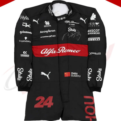 2023 Zhou Guanyu Alfa Romeo F1 Team Stake Replica Race Suit - Velocity Racegear-2023 Zhou Guanyu Alfa Romeo F1 Team Stake Replica Race Suit - Velocity Racegear-F1 Racing Suits