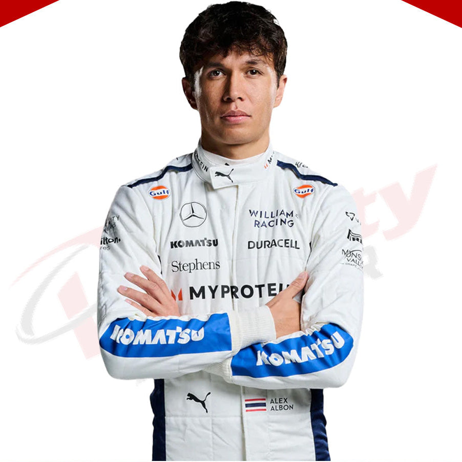 2024 Alex Albon Logan Sargeant Williams F1 Team Race Suit - Velocity Racegear-2024 Alex Albon Logan Sargeant Williams F1 Team Race Suit - Velocity Racegear-F1 Racing Suits