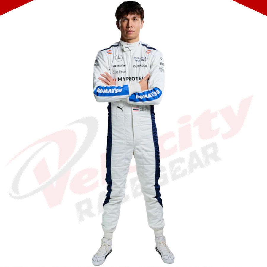 2024 Alex Albon Logan Sargeant Williams F1 Team Race Suit - Velocity Racegear-2024 Alex Albon Logan Sargeant Williams F1 Team Race Suit - Velocity Racegear-F1 Racing Suits