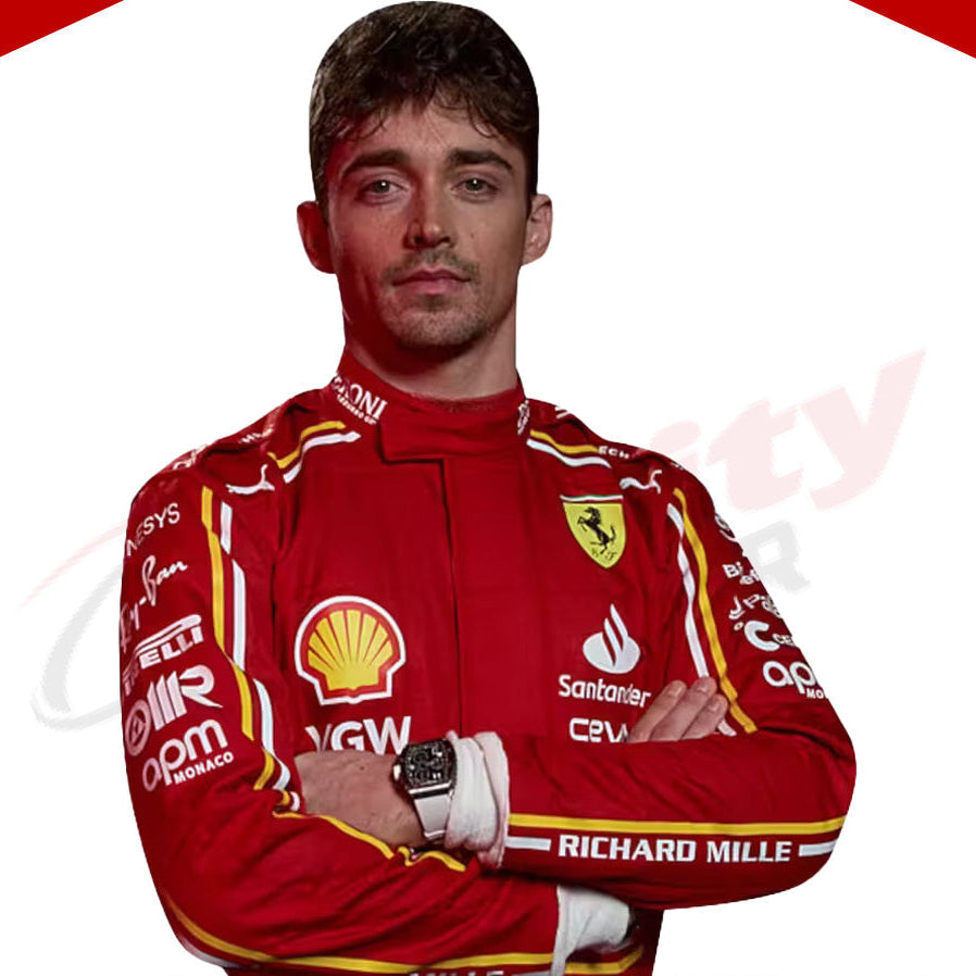 2024 Charles Leclerc Ferrari F1 Race Suit - Velocity Racegear-2024 Charles Leclerc Ferrari F1 Race Suit - Velocity Racegear-F1 Racing Suit