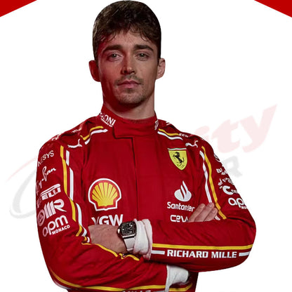 2024 Charles Leclerc Ferrari F1 Race Suit - Velocity Racegear-2024 Charles Leclerc Ferrari F1 Race Suit - Velocity Racegear-F1 Racing Suit