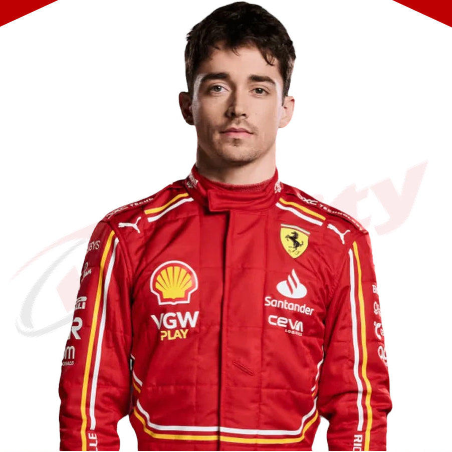 2024 Charles Leclerc Scuderia Ferrari Race suit New - Velocity Racegear-2024 Charles Leclerc Scuderia Ferrari Race suit New KIDS - Velocity Racegear-F1 Racing Suits