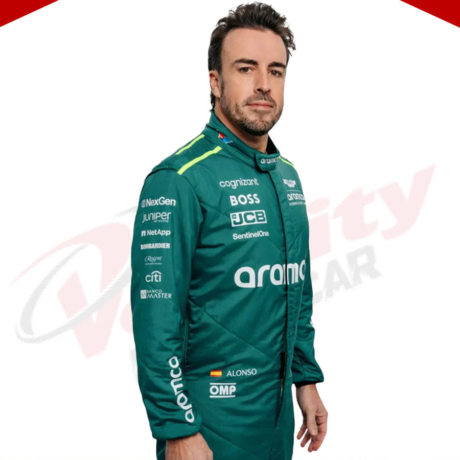 2024 Fernando Alonso Aston Martin F1 Team Race Suit - Velocity Racegear-2024 Fernando Alonso Aston Martin F1 Team Race Suit - Velocity Racegear-F1 Racing Suit