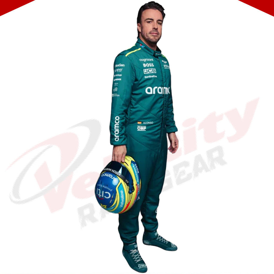 2024 Fernando Alonso Aston Martin F1 Team Race Suit - Velocity Racegear-2024 Fernando Alonso Aston Martin F1 Team Race Suit - Velocity Racegear-F1 Racing Suit