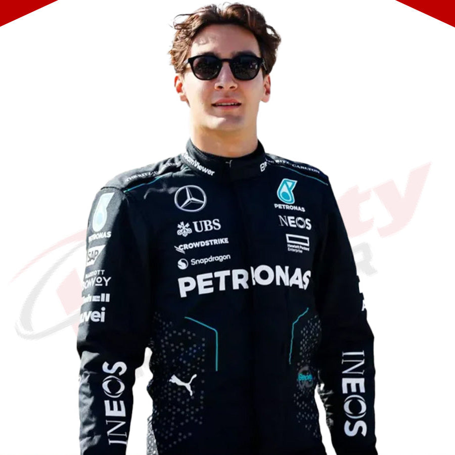 2024 George Russell Mercedes AMG F1 Team Race Suit - Velocity Racegear-2024 George Russell Mercedes AMG F1 Team Race Suit - Velocity Racegear-F1 Racing Suit